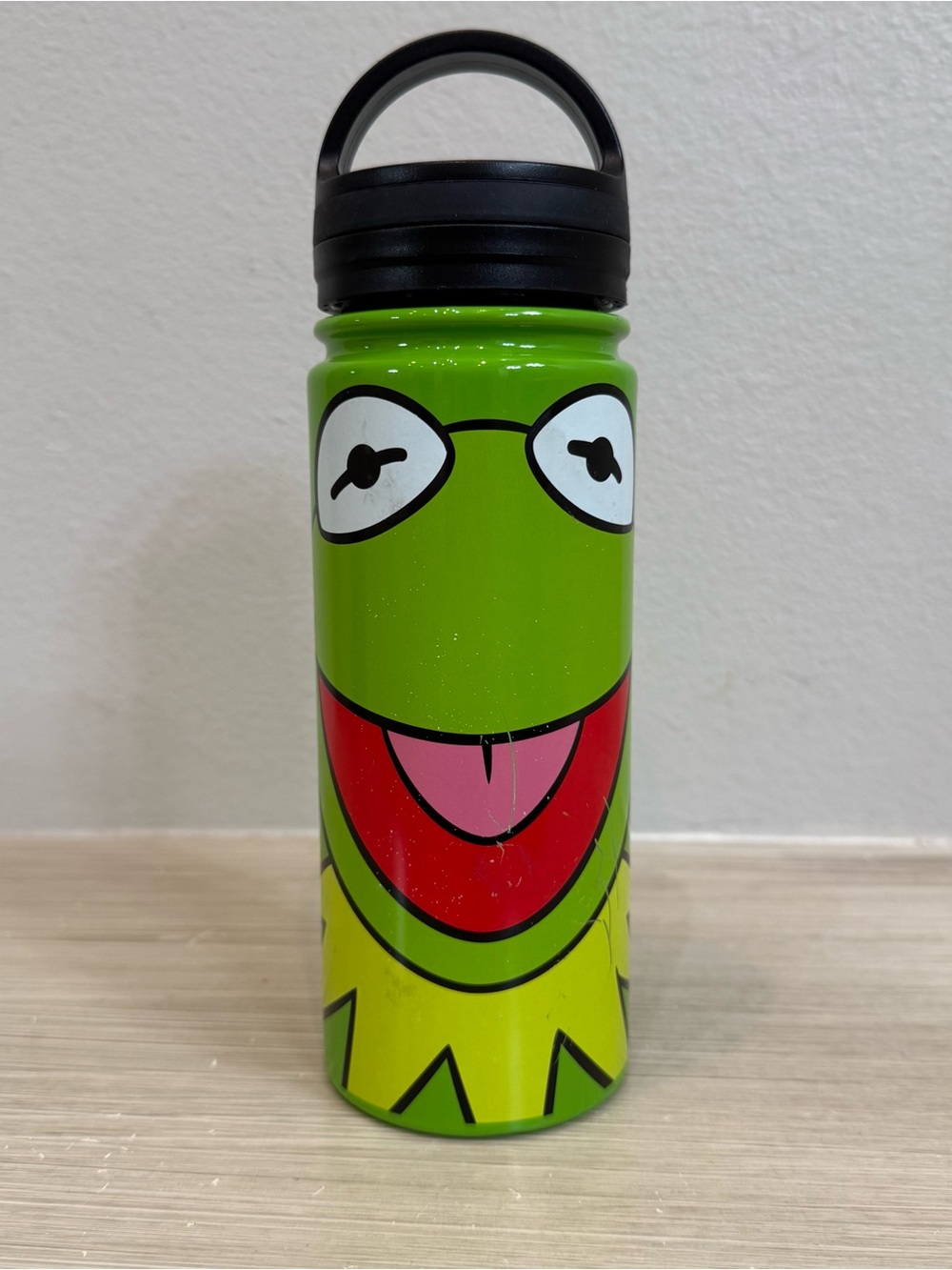 Disney Green Kermit-Style Stainless Steel Water Bottle drink insulated screw top